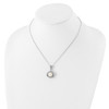 Lex & Lu Sterling Silver w/Rhodium White FWC Pearl CZ Necklace Earrings Set LALQH5192SET - 5 - Lex & Lu