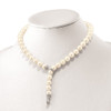 Lex & Lu Sterling Silver RH 9-10mm White FWC Pearl CZ Adj. Necklace18'' - 4 - Lex & Lu