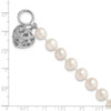 Lex & Lu Sterling Silver w/Rhodium White FWC Pearl Heart Toggle Bracelet LAL112982 - 3 - Lex & Lu