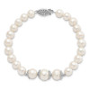 Lex & Lu Sterling Silver w/Rhodium 7-10mm White FWC Pearl Fancy Bracelet 7'' - 4 - Lex & Lu