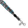 Lex & Lu Sterling Silver Agate, Crystal, Hematite and Turquoise Bracelet 7'' - Lex & Lu