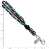 Lex & Lu Sterling Silver Agate, Crystal, Hematite and Turquoise Bracelet 7'' - 3 - Lex & Lu