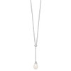 Lex & Lu Sterling Silver RH 8-9mm White Rice FWC Pearl CZ Necklace 18'' - 2 - Lex & Lu