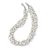 Lex & Lu Sterling Silver RH 6-8mm White FWC Pearl Multi-strand Necklace 15'' - 2 - Lex & Lu