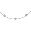 Lex & Lu Sterling Silver RH 7-8mm Grey FWC Pearl 9 Station Necklace 18'' - Lex & Lu