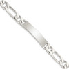 Lex & Lu Sterling Silver Engravable Figaro Link ID Bracelet 8.5'' LAL113108 - Lex & Lu