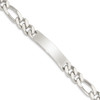 Lex & Lu Sterling Silver Engravable Figaro Link ID Bracelet 7.5'' LAL113109 - Lex & Lu