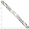 Lex & Lu Sterling Silver Engravable Figaro Link ID Bracelet 7'' LAL113117 - 3 - Lex & Lu