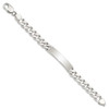 Lex & Lu Sterling Silver Polished Engravable Curb Link ID Bracelet 8'' LAL113121 - 2 - Lex & Lu