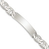 Lex & Lu Sterling Silver Polished Engravable Anchor Link ID Bracelet 7.5'' - Lex & Lu