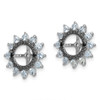 Lex & Lu Sterling Silver Aquamarine & Black Sapphire Earrings Jacket LAL113218 - 2 - Lex & Lu