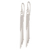 Lex & Lu Sterling Silver Five Chains & Bars Earrings - 2 - Lex & Lu