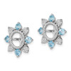 Lex & Lu Sterling Silver Swiss Blue Topaz Earrings Jacket LAL113237 - 2 - Lex & Lu