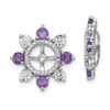 Lex & Lu Sterling Silver Amethyst Earrings Jacket LAL113238 - Lex & Lu