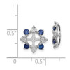 Lex & Lu Sterling Silver Diamond & Created Sapphire Earrings Jacket LAL113273 - 4 - Lex & Lu