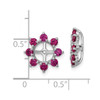 Lex & Lu Sterling Silver Created Ruby Earrings Jacket LAL113278 - 4 - Lex & Lu