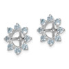 Lex & Lu Sterling Silver Aquamarine Earrings Jacket LAL113280 - 2 - Lex & Lu