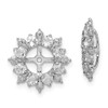 Lex & Lu Sterling Silver Diamond & White Topaz Earrings Jacket LAL113287 - Lex & Lu