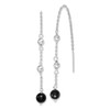 Lex & Lu Sterling Silver Black Onyx Dangle Earrings - Lex & Lu