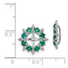 Lex & Lu Sterling Silver Diamond & Created Emerald Earrings Jacket LAL113295 - 4 - Lex & Lu