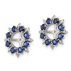Lex & Lu Sterling Silver Diamond & Created Sapphire Earrings Jacket LAL113298 - 2 - Lex & Lu
