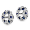 Lex & Lu Sterling Silver Created Sapphire Earrings Jacket LAL113336 - 2 - Lex & Lu