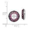 Lex & Lu Sterling Silver Rhodolite Garnet & Blk Sapphire Earrings Jacket LAL113343 - 3 - Lex & Lu