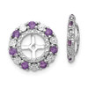 Lex & Lu Sterling Silver Amethyst Earrings Jacket LAL113354 - Lex & Lu