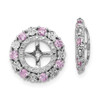 Lex & Lu Sterling Silver Created Pink Sapphire Earrings Jacket LAL113361 - Lex & Lu