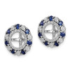 Lex & Lu Sterling Silver Created Sapphire Earrings Jacket LAL113362 - 2 - Lex & Lu