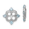 Lex & Lu Sterling Silver Diamond & Swiss Blue Topaz Earrings Jacket LAL113382 - Lex & Lu