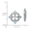 Lex & Lu Sterling Silver Diamond & Swiss Blue Topaz Earrings Jacket LAL113382 - 4 - Lex & Lu