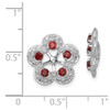 Lex & Lu Sterling Silver Diamond & Garnet Earrings Jacket LAL113410 - 4 - Lex & Lu