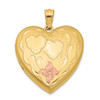 Lex & Lu 1/20 Gold Filled 4-Frame Enameled Heart Locket - Lex & Lu