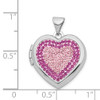 Lex & Lu Sterling Silver w/Rhodium 18mm Heart Preciosa Crystal Locket LAL113465 - 4 - Lex & Lu