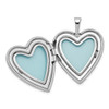 Lex & Lu Sterling Silver w/Rhodium 20mm Diamond Heart Locket - 5 - Lex & Lu