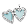 Lex & Lu Sterling Silver w/Rhodium 20mm w/Enameled Rose Heart Locket - 5 - Lex & Lu