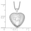 Lex & Lu Sterling Silver w/Rhodium 16mm Cat Heart Locket - 4 - Lex & Lu