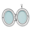 Lex & Lu Sterling Silver w/Rhodium 26mm Enameled Butterfly Oval Locket - 5 - Lex & Lu