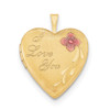 Lex & Lu 1/20 Gold Filled 20mm Enameled I Love You Heart Locket - 3 - Lex & Lu