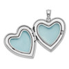 Lex & Lu Sterling Silver w/Rhodium Diamond Cross Design Family Heart Locket - 5 - Lex & Lu