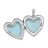 Lex & Lu Sterling Silver w/Rhodium 24mm w/Diamond Star Design Heart Locket - 5 - Lex & Lu