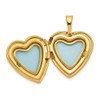 Lex & Lu Gold Plated Sterling Silver & Diamond 16mm Heart Locket - 5 - Lex & Lu