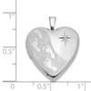 Lex & Lu Sterling Silver w/Rhodium 20mm D/C Footprints Heart Locket - 6 - Lex & Lu