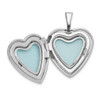 Lex & Lu Sterling Silver w/Rhodium & Diamond 16mm D/C Cross Heart Locket - 5 - Lex & Lu