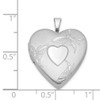 Lex & Lu Sterling Silver w/Rhodium 20mm D/C Butterflies Heart Locket - 4 - Lex & Lu