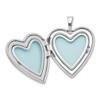 Lex & Lu Sterling Silver w/Rhodium 20mm D/C Butterflies Heart Locket - 5 - Lex & Lu