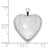 Lex & Lu Sterling Silver w/Rhodium 20mm Hands Heart Locket - 4 - Lex & Lu