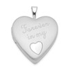 Lex & Lu Sterling Silver w/Rhodium 20mm Forever in my Heart Locket LAL113538 - Lex & Lu