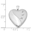Lex & Lu Sterling Silver w/Rhodium 20mm D/C Heart Locket LAL113543 - 4 - Lex & Lu